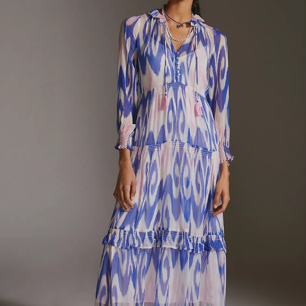 The Marais Printed Chiffon Maxi Dress